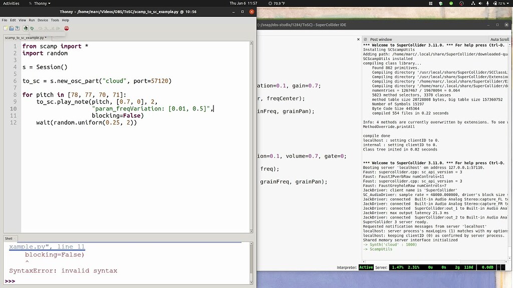 Scc Scap Scanner Html Example SCAMP and SuperCollider tutorial! - Learning Resources - Scampsters